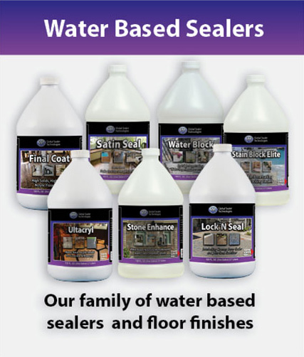 Water based sealers